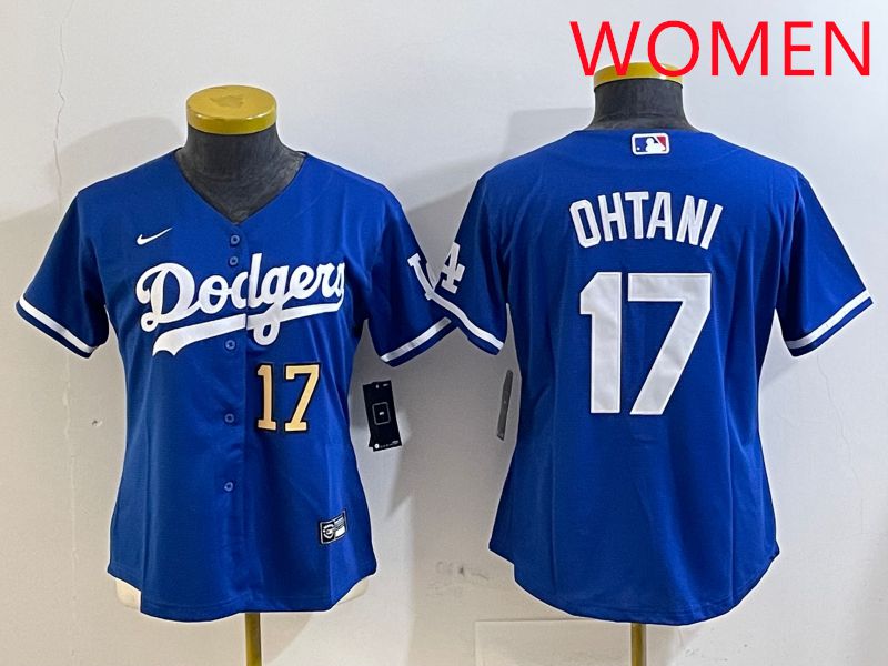 Women Los Angeles Dodgers #17 Ohtani Blue Game 2025 Nike MLB Jersey style 3188